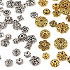 100Pcs 20 Styles Tibetan Style Alloy Bead Caps TIBE-YW0001-85-2