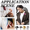 50Pcs Iron Butterfly Clutches Pin Backs IFIN-H066-01B-5