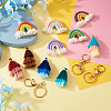 DIY Rainbow Tassel Keychain Making Kit DIY-TA0004-96-13