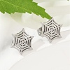Non-Tarnish 304 Stainless Steel Spider Web Stud Earrings EJEW-G294-01P-1