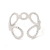 Non-Tarnish 304 Stainless Steel Circle Open Cuff Ring for Women RJEW-E063-25P-3