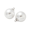 Plastic Imitation Pearl Beads Pendants STAS-Z009-02G-P-2