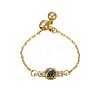 Adjustable Brass Micro Pave Cubic Zirconia Finger Rings WG86157-01-5