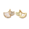 Plating Brass Micro Pave Cubic Zirconia Pendant KK-B074-46G-1