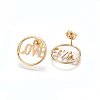 304 Stainless Steel Stud Earrings EJEW-E232-11G-2