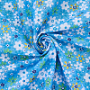 Flower Pattern Cotton Fabric DIY-WH0591-275C-1
