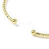 Rack Plating Brass Drum Beaded Open Cuff Bangle for Women BJEW-E073-07G-3