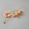 Cloth Artificial Plum Blossom Branch AJEW-WH20130-69B-2