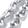 Electroplated Glass Imitation Pearl Beads Strands BSHE-G035-01A-01-1-1