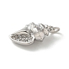 Brass Micro Pave Clear Cubic Zirconia Pendants LS-KK-U046-02P-06-2