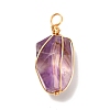 Natural Quartz Pendants PALLOY-JF00933-2