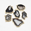 Natural Druzy Agate Slices Pendants G-Q494-65J-G-1