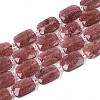 Natural Strawberry Quartz Beads Strands G-T139-80-4
