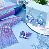 Fish-scale Pattern Laser PU Imitation Leather Fabric FIND-WH0110-262B-7