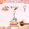 36Pcs Dessert Wooden Keychains ST-CJ0028-15-3
