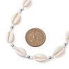 Summber Beach Natural Cowrie Shell Beaded Necklaces NJEW-JN04783-03-3