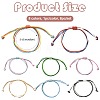 8Pcs 8 Colors Korean Waxed Polyester Cord Braided Bead Bracelets BJEW-FS00024-4