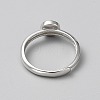 1Pc 925 Sterling Silver Adjustable Ring Components STER-BC0002-81A-1