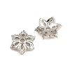 Brass Micro Pave Cubic Zirconia Bead Caps CU-CBA6A75-35B-P-2