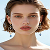 1 Pair Alloy Rhinestone Dangle Stud Earrings EJEW-LP0007-114-1