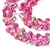 Baking Paint Electroplate Transparent Glass Beads Strands EGLA-Q136-03A-10-3