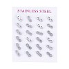 Tarnish Resistant 304 Stainless Steel Stud Earrings EJEW-F163-02P-1