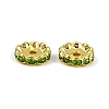 Brass Rhinestone Spacer Beads RB-A014-L12mm-07G-2