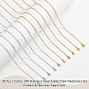  20Pcs 2 Colors 304 Stainless Steel Cable Chain Necklaces Set MAK-NB0001-22-4