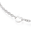 304 Stainless Steel Cable Chain Anklets AJEW-M026-10P-2