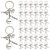 30Pcs Cheerleading Series Alloy Pendant Keychains KEYC-PH01630-1