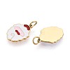 316 Surgical Stainless Steel Enamel Charms X-STAS-S116-388G-3