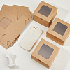 Square Kraft Paper Storage Gift Boxes CON-WH0095-81A-01-3