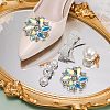  4Pcs 2 Style Glass Rhinestone Shoe Decorations FIND-NB0002-34A-2