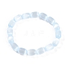 Dyed Natural Selenite Column Beaded Stretch Bracelets for Women BJEW-I312-05A-4