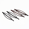 Salon Grips Women's Hair Accessories Iron Plain Gunmetal Horse Eye Shaped Hair Bobby Pins OHAR-L001-23-3