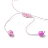 Synthetic Ocean White Jade Braided Beaded Bracelets BJEW-JB11016-05-4