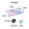 540Pcs 18 Style Rainbow ABS Plastic & Acrylic Imitated Pearl Beads DIY-YW0008-08-3
