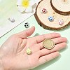 6Pcs 6 Colors Alloy Enamel Pendants ENAM-CJ0007-62-4