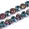 Electroplate Transparent Glass Beads Strands EGLA-B012-AB17-1