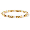 Natural White Jade Beaded Stretch Bracelets TU5709-9-1