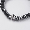Synthetic Hematite Stretch Bracelets BJEW-I241-18A-2