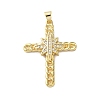 Brass Micro Pave Clear Cubic Zirconia Pendants KK-A212-06G-G-1