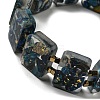 Dyed Natural Imperial Jasper with Resin Beaded Stretch Bracelets BJEW-G698-01A-07-3
