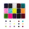 15 Colors Transparent Glass Beads FGLA-JP0001-01-4mm-1