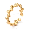 Ion Plating(IP) 304 Stainless Steel Oval Wrap Open Cuff Ring for Women X-RJEW-E063-15G-02-1