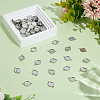 80Pcs 304 Stainless Steel Cabochon Connector Settings STAS-HY0001-89B-4