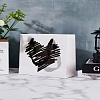 Graffiti Black Heart Kraft Paper Packaging Tote Bags with Polyester Handles ABAG-WH0062-04-1