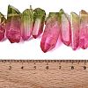Two Tone Spray Painted Natural Quartz Crystal Points Beads Strands G-Q610-03C-4