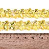Baking Paint Electroplate Transparent Glass Beads Strands EGLA-Q136-03A-03-4