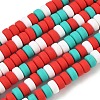 Christmas Handmade Polymer Clay Beads Strands CLAY-F006-01B-1